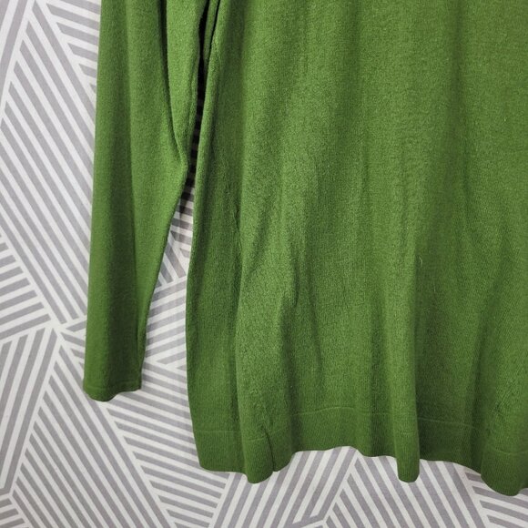 J. Jill Pullover Sweater Size Small Cotton Blend Womens Green Boxy - Picture 3 of 6